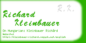richard kleinbauer business card